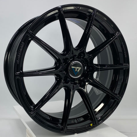 VLF WHEELS - VLF02 FLOWFORM GLOSS BLACK 17x7.5